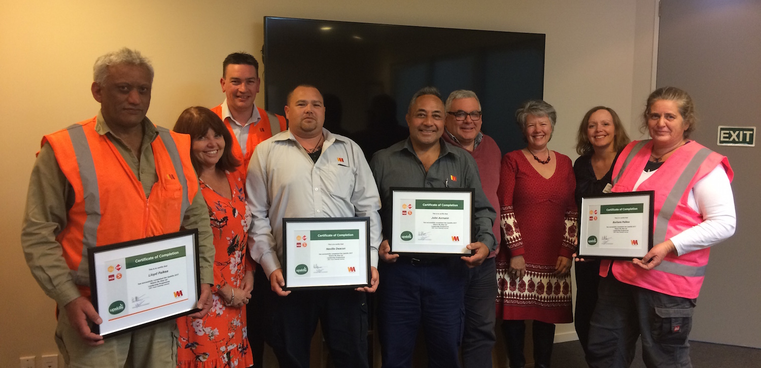 Workplace training at Waste Management - the Watch Me Step Up graduates
