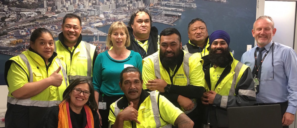 First Security Ports of Auckland team at Upskills Workplace Training