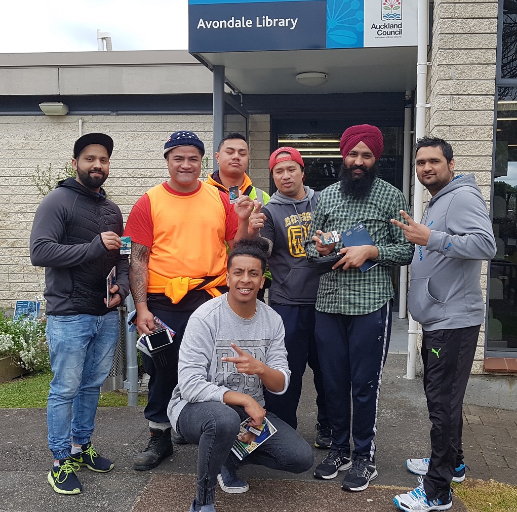 Learners outside Avondale library